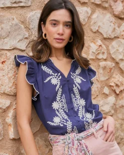 Blouse brodée Greta