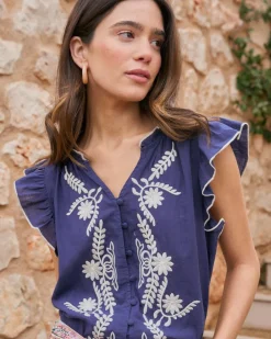 Blouse brodée Greta