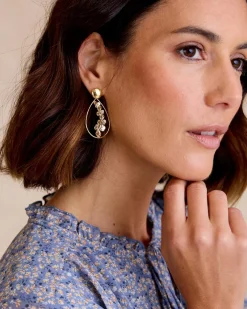 Boucle d’oreille Civita Flower Teardrop