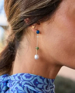 Boucles d’oreilles Camélia Pierre
