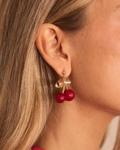Boucles d’oreilles Dalia Cerise