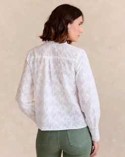 Chemise brodée blanche