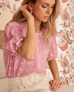 Chemise brodée Lia