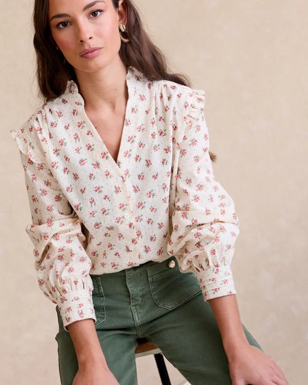 Chemise à fleurs runiques
