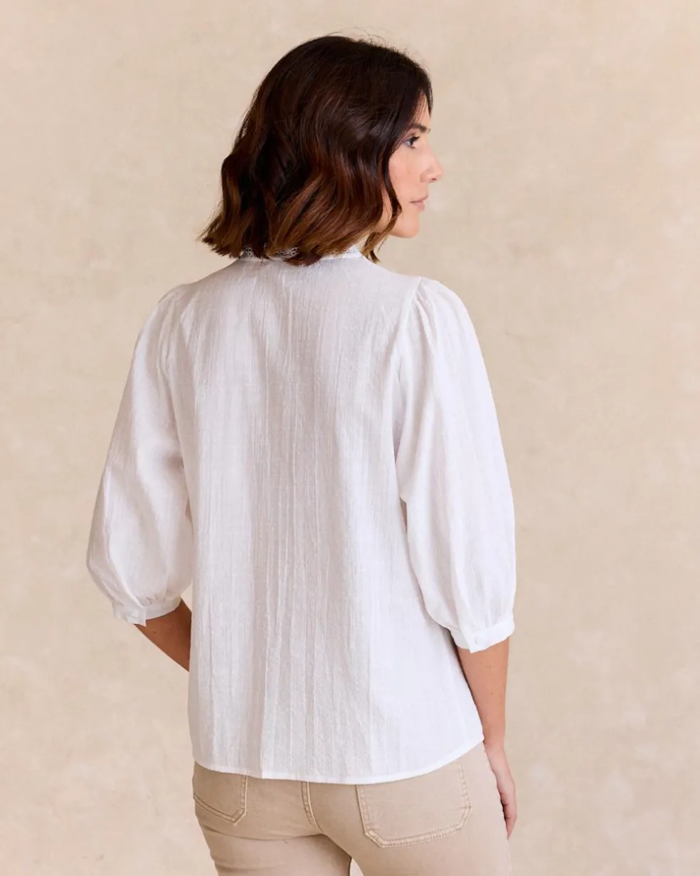 Chemise à manches tulipe