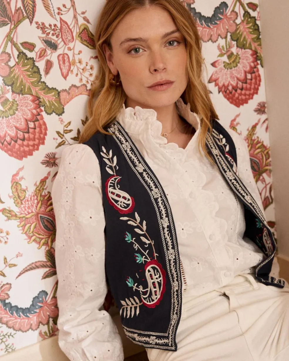 Gilet brodé Abelina