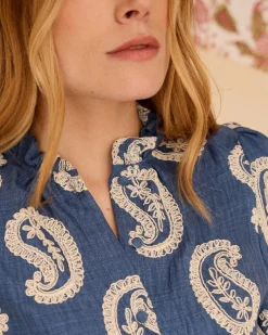 Helia Paisley Chemise brodée
