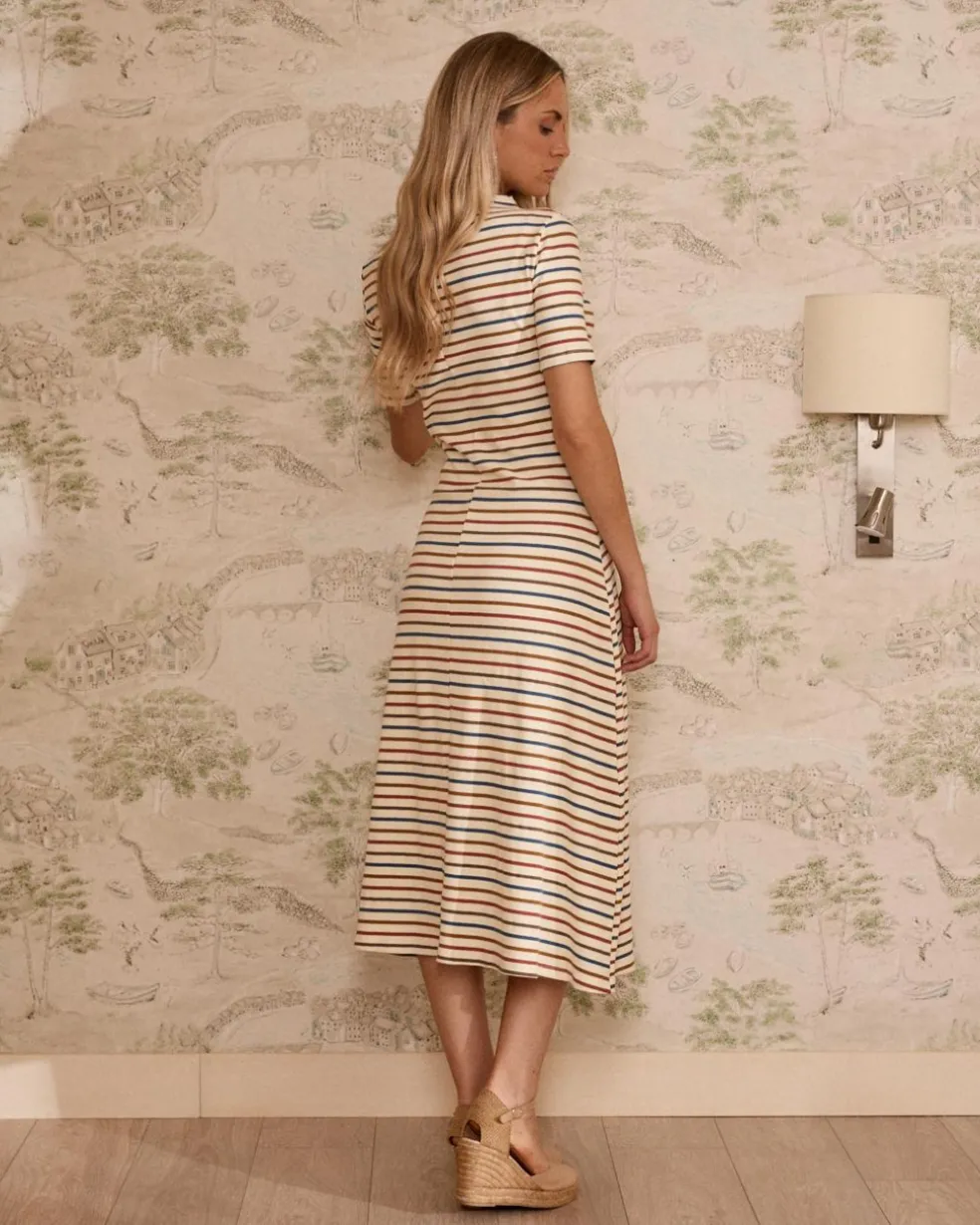 Robe en maille rayée Mirena