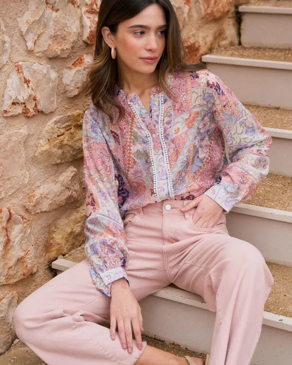 Tamaris imprimer Patchwork Blouse