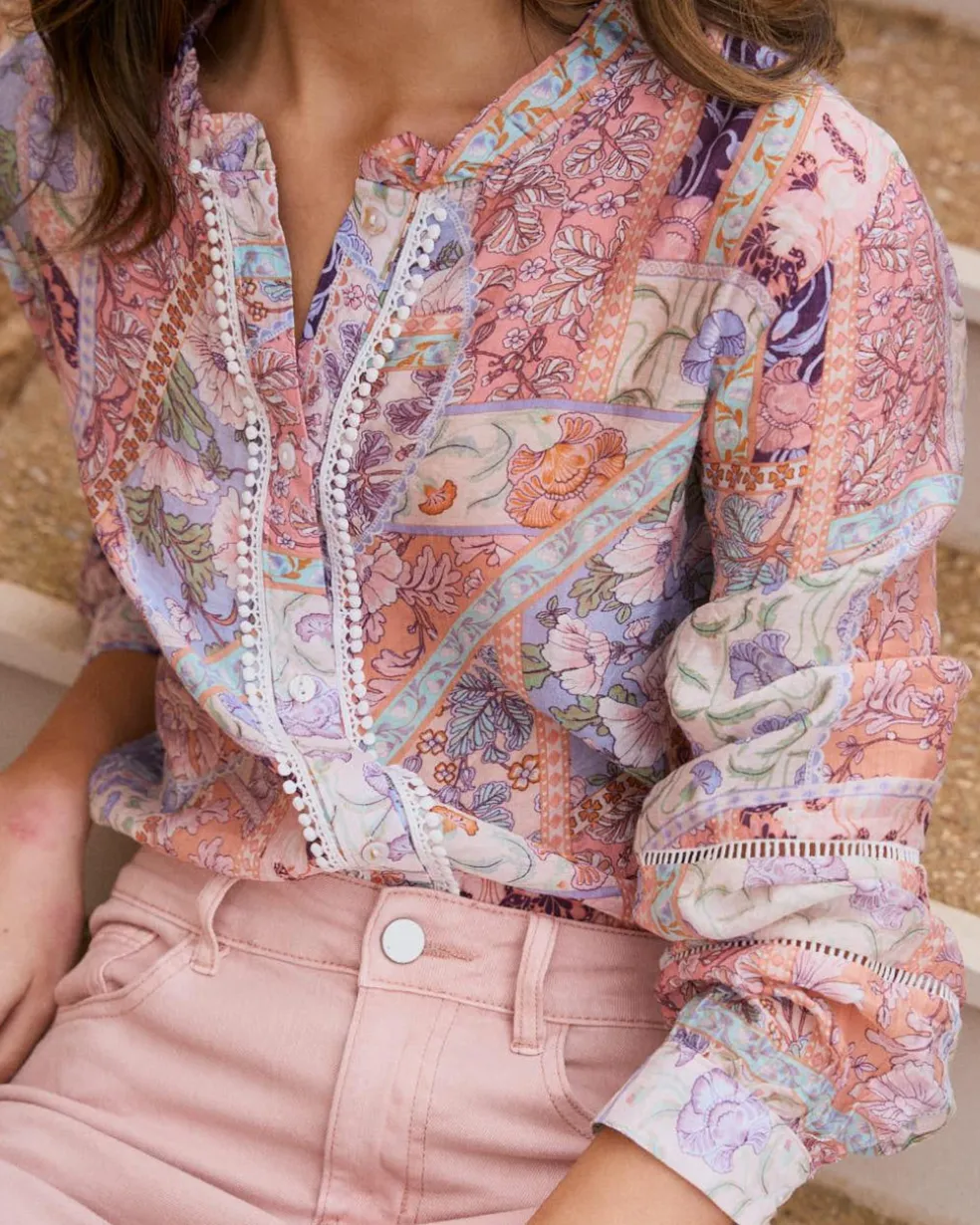 Tamaris imprimer Patchwork Blouse
