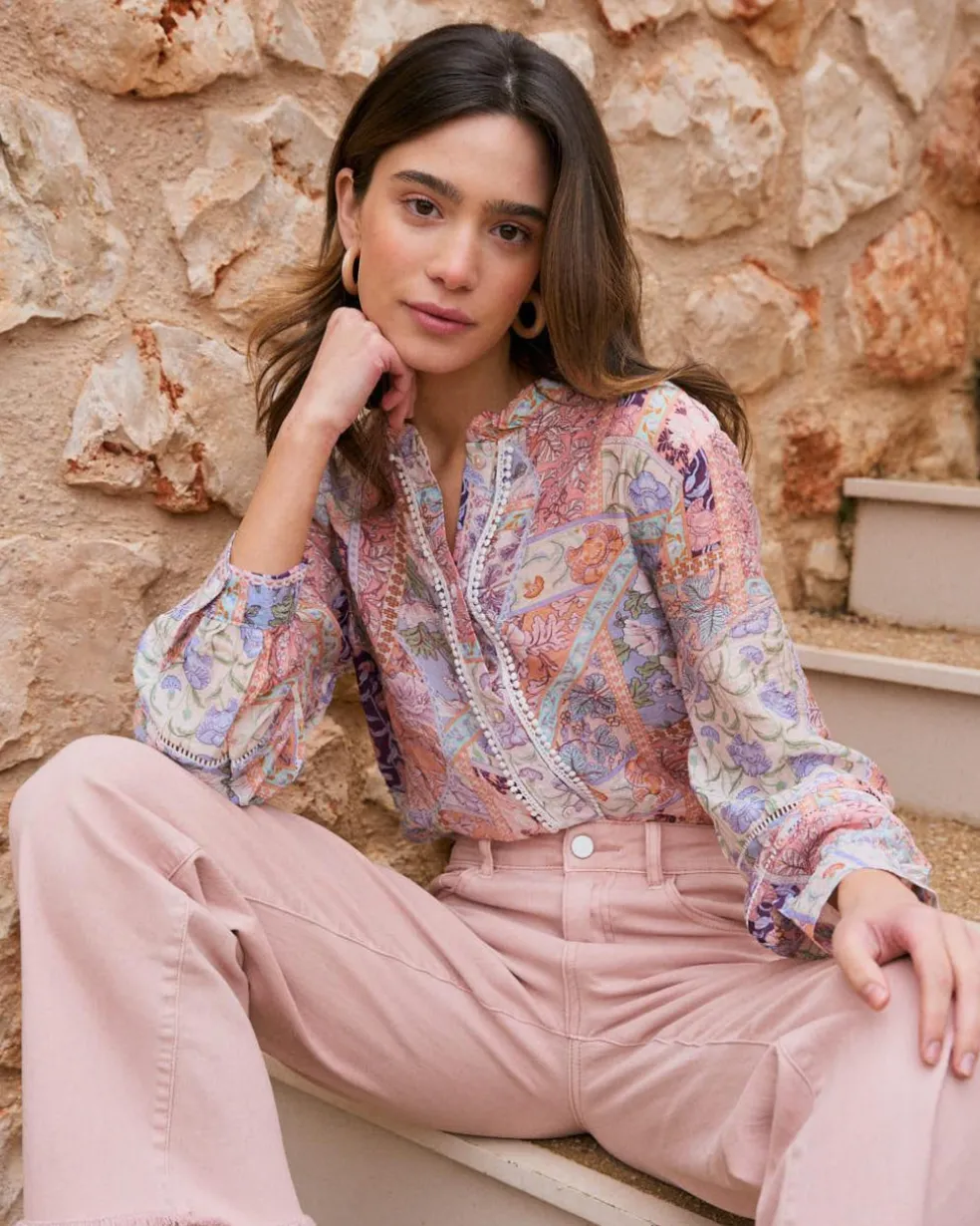 Tamaris imprimer Patchwork Blouse