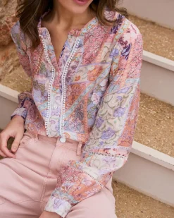 Tamaris imprimer Patchwork Blouse