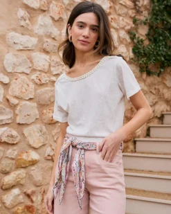 T-shirt tressé Aubrienne